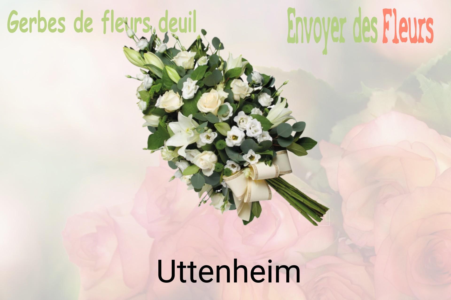 Gerbe de fleurs de deuil livrée à Uttenheim